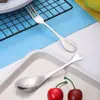 Cuchara creativa de acero inoxidable 304, cuchara de alimentación para niños, cuchara para mezclar con forma de delfín, cuchara para café, tenedor para pastel de luna, tenedor de tres dientes