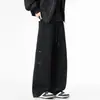 Nuevos pantalones de chándal estilo Harajuku para hombre para otoño e invierno, marca de tendencia americana, pantalones rectos holgados con una bonita caída, versátiles para deportes y uso casual