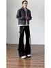 Pantalones Casuales Acampanados de Bolsillo Plegado Resistentes Estilo Americano Transfronterizos para Hombres y Mujeres, Pantalones Rectos Holgados de Alta Gama Hip-Hop High Street