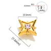 Liga de Titânio G23 Piercing Único de Diamante Estrela de Oito Pontas Joias Stud para Orelha Osso da Orelha Stud para Sobrancelha Stud para Lábio Stud para Umbigo Acessórios para Piercing Atacado