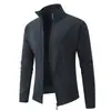 Chamarra suéter de chenilla con cuello alto para otoño e invierno de comercio exterior con forro polar y diseño engrosado para hombre