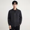 Cárdigan de punto con cremallera para hombre estilo Old Money 2026 Chaqueta de primavera/otoño con cuello alto Color liso Casual Ligero Ropa exterior de negocios Suéter