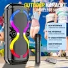 Altavoces Bluetooth de Alta Potencia Dobles de 8 pulgadas Sing-E Zqs8230W con Micrófono, Sistema de Audio de Alta Potencia para Plazas