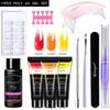 Traje de arte de uñas juego completo pegamento de extensión de cristal lámpara de fototerapia pincel para uñas agua limpiadora traje de herramienta de arte de uñas