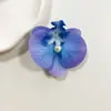 Presilha Bico de Pato Fofa de Phalaenopsis Fresca e Doce Presilha de Cabelo Franja Lateral Flor Presilha de Cabelo Acessórios de Cabelo Estilo Viagem e Férias Feminino