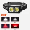 Farol LED de alta potência para fronteira, farol com bateria de lítio, longa duração, luz forte, farol de indução multifuncional para exterior, luz forte