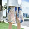 Shorts de Praia Masculino Finos de Verão Secagem Rápida Shorts de Natação Largos Cinco Pontos Modernos Casuais para Casal Calções de Banho Grandes