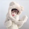 Gorro Bufanda Todo en Uno Protección para el Cuello Sombrero de Bebé Otoño e Invierno Lindo Súper Lindo Niños Niñas Invierno Niños Sombrero con Protección para las Orejas
