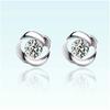 Pendientes de plata esterlina con incrustaciones de diamantes de gran venta, los pendientes no son fáciles de ser alérgicos, pendientes de moda de todo tipo, muchas ventas directas