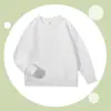 Camiseta Básica Holgada de Cuello Redondo para Niños y Niñas de Comercio Exterior, Chaqueta Superior para Niños Mayores, Sudadera de Algodón para Niños de Color Sólido
