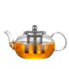 Tetera de Vidrio Resistente al Calor de Alto Borosilicato con Filtro de Acero Inoxidable Tetera Doméstica de Gran Capacidad Tetera para Juego de Té Kung Fu