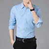Camisa blanca para hombre de manga larga formal de negocios sin planchar traje ropa profesional para boda dama de honor primavera y otoño fina talla grande camisa pulgada