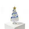 Árbol de Navidad de Vidrio Soplado a Mano de 8.5 cm Zibo Manualidades de Vidrio Árbol de Navidad Giratorio Jingdezhen