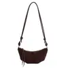 Bolso de Gran Capacidad para Mujer 2025 Verano Nuevo Color Sólido Bolso de Hombro Cruzado de Moda Nicho Bolso Dumpling Amarillo Ámbar