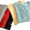 Chaqueta cárdigan de punto amarillo cremoso para mujer, nuevo estilo otoño e invierno, de alta gama, súper elegante, única y exquisita, adecuada para figuras petite