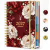 Planificador anual Amazon transfronterizo 2027 en inglés, planificador diario encuadernado en espiral, calendario de una página por día, personalizable