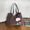 Popular bolsa de mano tote para mujer 2026 de comercio exterior con lunares, gran capacidad, transfronteriza, casual, relajada, para estudiante universitario, para ir al trabajo, al hombro