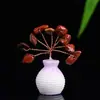 Árvore de Cristal Atacado Cristal Rosa Natural Citrino Cascalho Pequeno Vaso Árvore da Fortuna Decoração de Mesa para Casa Enfeites