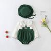 Ropa de bebé de otoño, nueva ropa de bebé niña de manga larga, triangular, holgada, bordada con flores, ropa de una pieza para bebé recién nacido