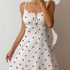 Novo Pijama Europeu e Americano de Alça Cruzada para Mulheres, Camisola Casual e Sexy com Gravata Borboleta Que Pode Ser Usada Fora de Casa