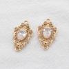 Moda Estilo Coreano Luxo Cobre Puro Micro-Incustado Zircônia Palácio Lágrima Pingente Brincos Colar Pulseira Material Vintage