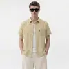 Camisa Masculina de Manga Curta Estilo Americano de Verão, Xadrez, Casual, Versátil, Tamanho Grande, Peça Única, Respirável, Estilo Business Casual
