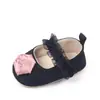 Zapatos de Cuero Estilo Coreano para Bebé Niña, Elegantes Zapatos de Una Sola Pieza con Flor de Rosa de Seda Sintética, Zapatos para Bebé y Niño Pequeño Ys-G28
