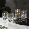 Lámpara de Aceite de Vidrio Creativa Lámpara de Boda Candelabro de Vidrio Luz de Vela Cena Romántica Hotel Restaurante Occidental Bar Adornos