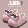 Pantuflas de Gato de Dibujos Animados para Niños Invierno Bebé Algodón Impermeables Talón Cerrado Niñas Niños Zapatos de Felpa de Algodón Para Uso en Exteriores