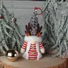 Decoración de Árbol de Navidad Colgante de Muñeco Elfo Luminoso Muñeco Lindo de Anciano sin Rostro con Astas Colgante para Ventana