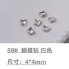 Cristales para Uñas con Base Puntiaguda Rhinestones Cristales de Vidra Transparente Blanco Corazón Rosa Cuadrado Irregular Hacha para Uñas Accesorios de Rhinestone