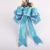 Fita Glitter Vermelha e Prata de Natal Decoração de Árvore de Natal Suprimentos Laço Adereços de Decoração para Festa de Natal