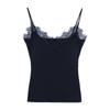 Chaleco Cálido Otoño/Invierno 2025 Lana Polar Calentado Camisola con Almohadillas en el Pecho y Encaje Camisola Base