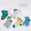 Calcetines para Niños Primavera y Verano Finos Transpirables de Media Pantorrilla Calcetines Deportivos Rayados Estilo Coreano para Niños Calcetines de Malla de Verano para Bebé