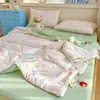 Algodão lavado fio enrugado colcha de verão verão solteiro dupla camada fio colcha de ar condicionado dormitório de estudante verão fresco colcha lavável à máquina