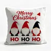 Fronha de almofada de bengala de Natal de desenho animado transfronteiriça capa de almofada estampada fronha decorativa de sofá para feriado atacado