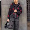 Sudadera con capucha de manga larga con cremallera para hombre y mujer, estilo urbano con clip y estampado de estrellas retro de moda Y2G, transfronteriza, otoño e invierno