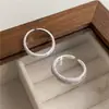 Anillo de Plata de Ley S925 Arena Brillante Deslumbrante Plata Lisa Brillante Exquisito Versátil Personalizado Plata Dopamina Joyería