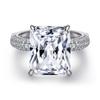 Tonglin, nuevo anillo de plata s925 transfronterizo europeo y americano para mujer, creativo anillo de diamantes cuadrados con circonitas Super Flash, anillo de propuesta, joyería