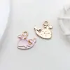 1 Esmalte Rosa DIY Accesorio para Joyería Hecha a Mano Aleación Colgante Pequeño Pendiente Colgante de Collar Material