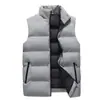 Chaleco ligero de algodón plumón al por mayor transfronterizo para hombre, chaqueta chaleco cálida con capucha para otoño e invierno, corte holgado, top de talla grande