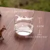 Vaso de vidro estilo japonês decoração de casa gato mesa planta verde vaso hidropônico ornamentos criativos de micro paisagem