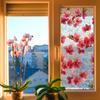 Xc9014 Comércio Exterior Laser Aquarela Chinesa Floral Decoração de Casa Porta de Vidro Janela Adesivo Estático de Janela Atacado Sem Cola