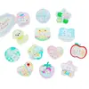 Botón de Manzana Acrílica DIY Perrito de Dibujos Animados Estrella de Cinco Puntas Corazón Fresa Botón a Cuadros Hecho a Mano DIY Funda para Teléfono Móvil