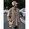 Jaqueta de Baseball em Camurça Masculina Outono e Inverno Tendência Estilo Hong Kong Piloto Solta Bordada Jaqueta Top