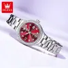 Patrocinio de Celebridad de Zhang Zhilin Reloj de la Marca Oris Sencillo con Incrustaciones de Diamantes Reloj Británico Reloj para Mujer con Calendario Simple Reloj para Mujer