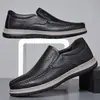 Zapatos Casuales de Cuero para Hombre al por Mayor, Mocasines de Moda Versátiles para Hombre, Zapatos de Conducir y de Trabajo Antideslizantes, Transpirables y de Suela Suave para Hombre