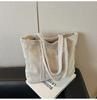 Bolso Tote de Pana Simple Nuevo Transfronterizo Bolso de Mujer para Viaje Diario de Gran Capacidad para Estudiantes Bolso de Mano de Hombro