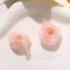 Atmosfera de Primavera Estilo Fada Chiffon Botão de Rosa DIY Presilha Lateral Prendedor de Cabelo Acessório de Cabelo Corsage Roupas Acessórios Florais