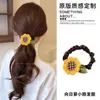 Goma para el pelo de satén azul muy brillante y lustrosa para niñas, liga de verano con alta elasticidad para coletas